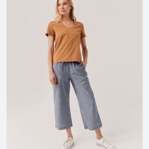 Pact Blue Cropped Pants